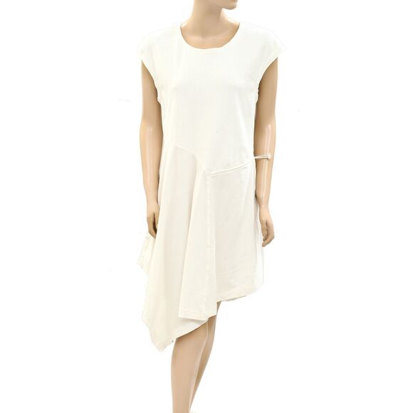 Daily Practice by Anthropologie Short-Sleeve Asymmetrical Midi Dress L 271106 - Picture 9 of 13